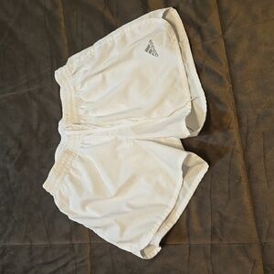 Adidas womens xs 4 energy running lined white shorts